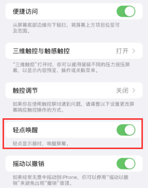 肇东苹果授权维修站分享iPhone轻点无法唤醒怎么办