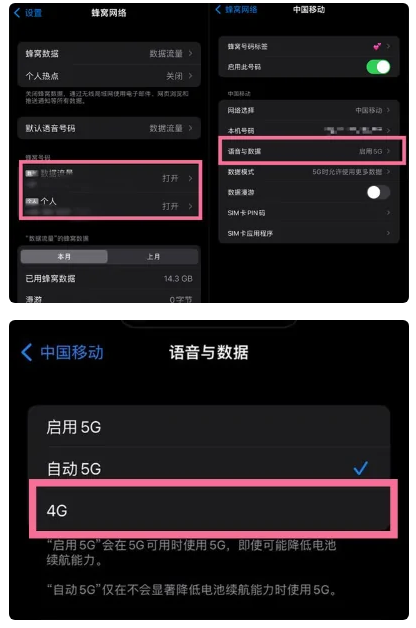 肇东苹果手机维修分享iPhone14如何切换4G/5G? iPhone14 5G网络切换方法 